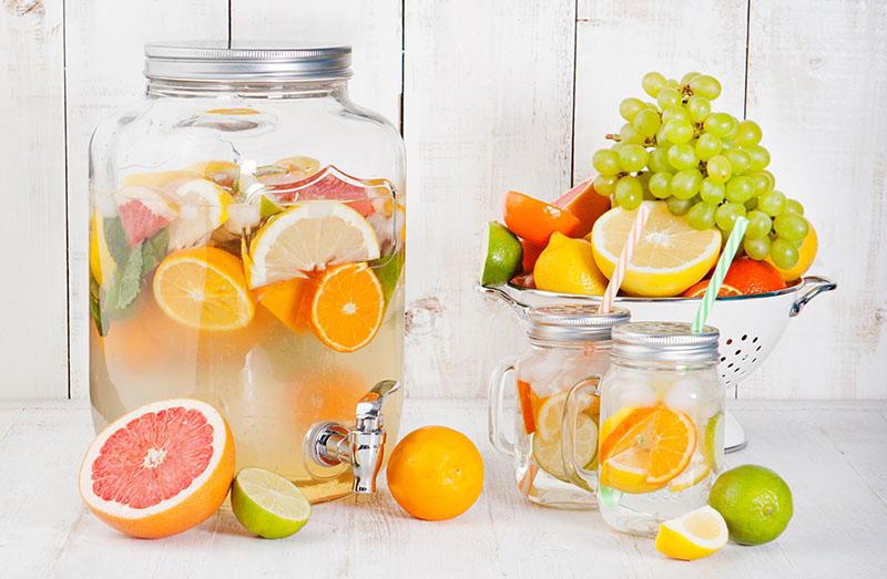 como preparar água aromatizada