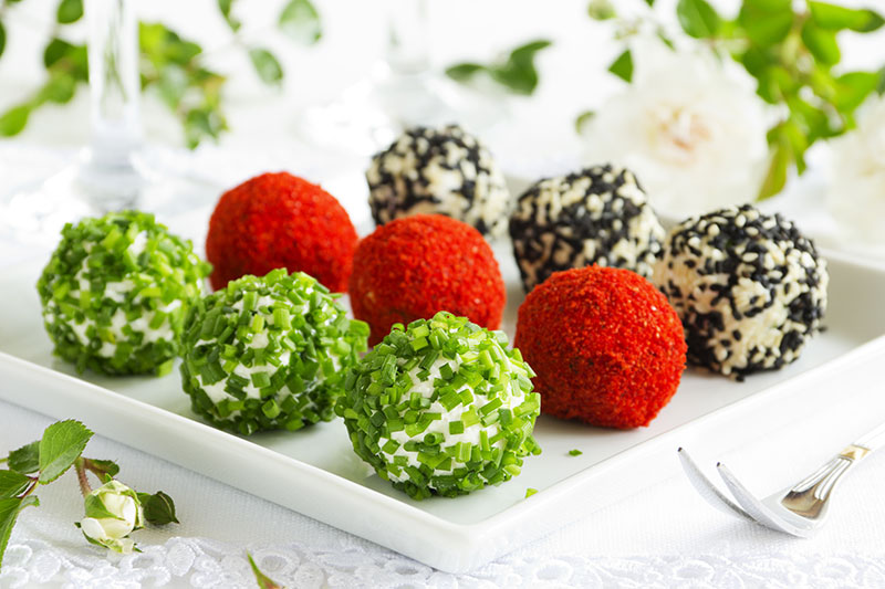 bolinhas de queijo de cabra