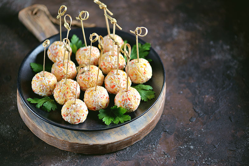 bolinhas de queijo de cabra
