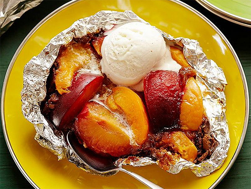 fruta no papillote