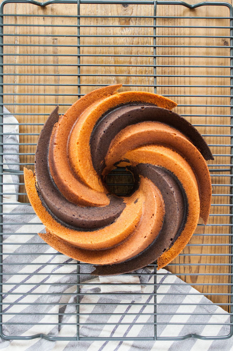 bolo espiral colorido