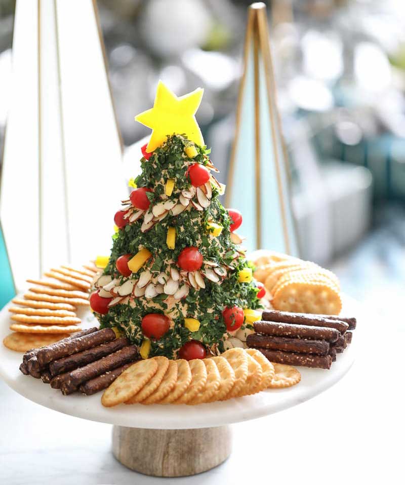 árvore de natal de queijo