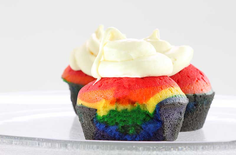 rainbow cupcake