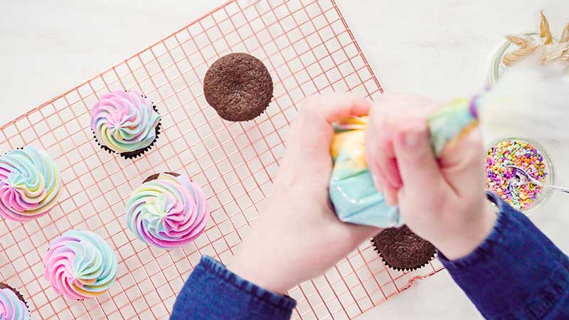 rainbow cupcake