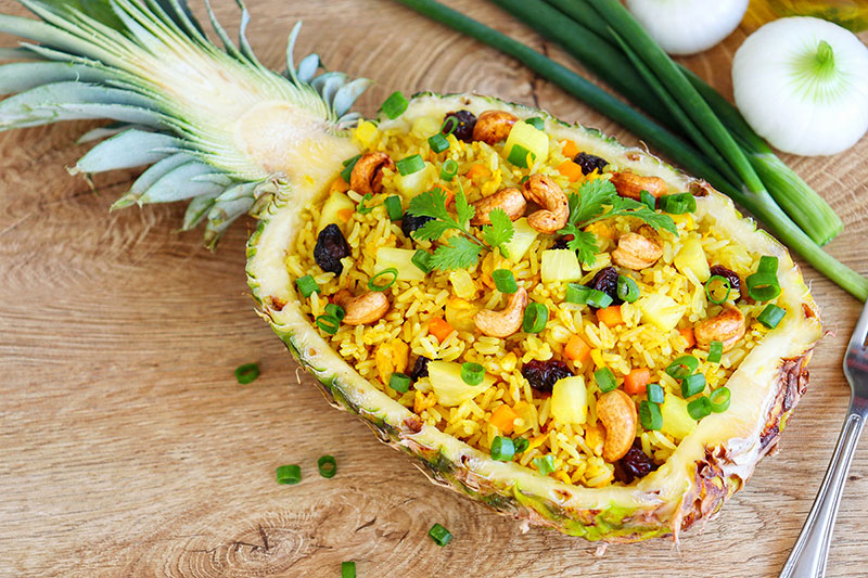 arroz com abacaxi