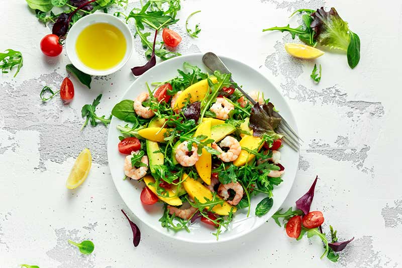 fruta na salada