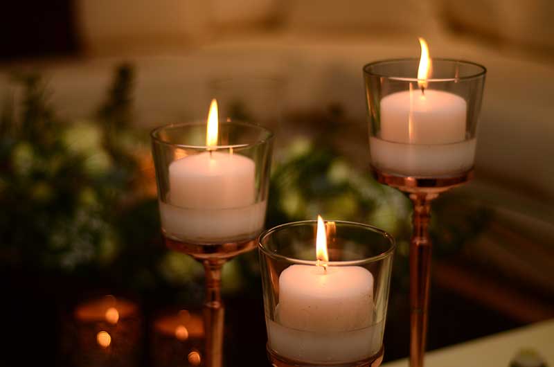 decorando com velas