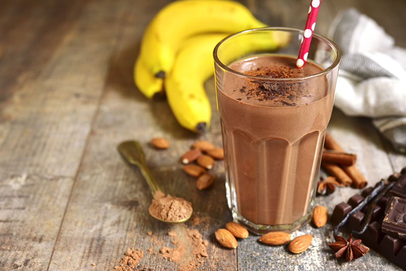 receita de shake de cacau