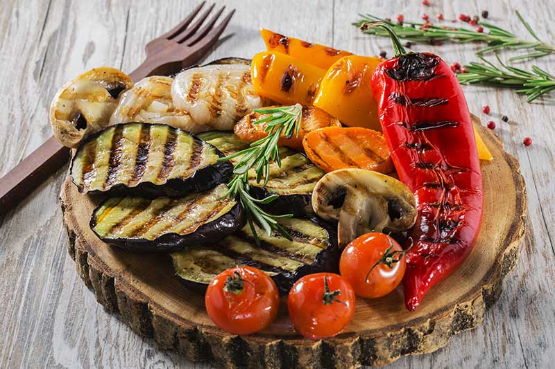 como grelhar vegetais