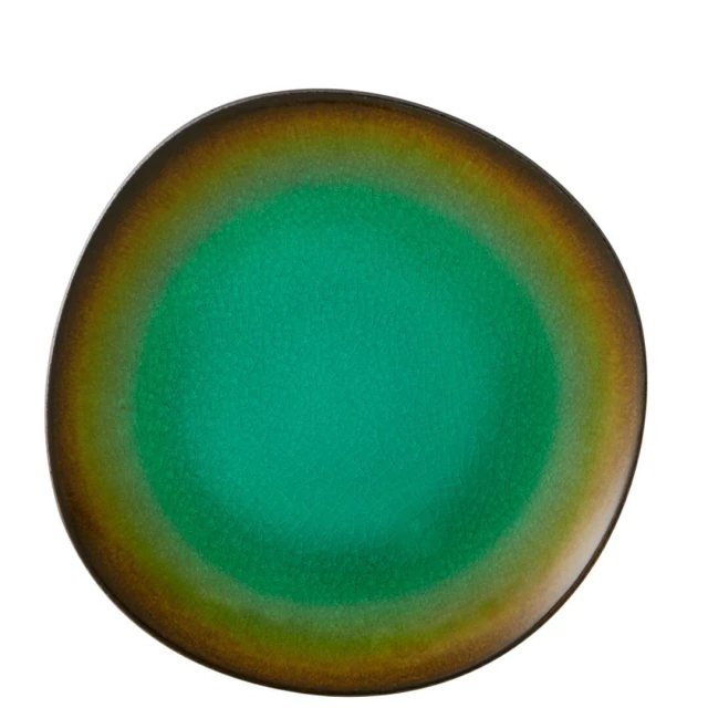 Prato para Sobremesa de Porcelana Amazônia Vista Alegre Verde 22cm 6 Peças