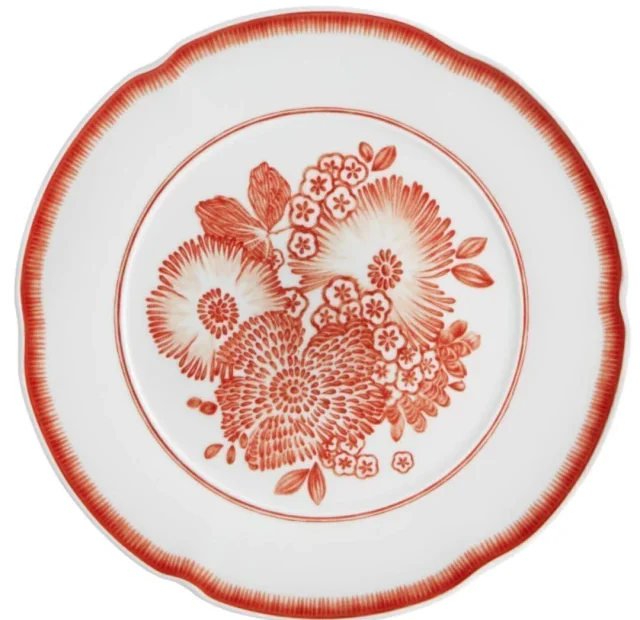 Prato Raso de Porcelana Coralina Vista Alegre 29cm 6 Peças
