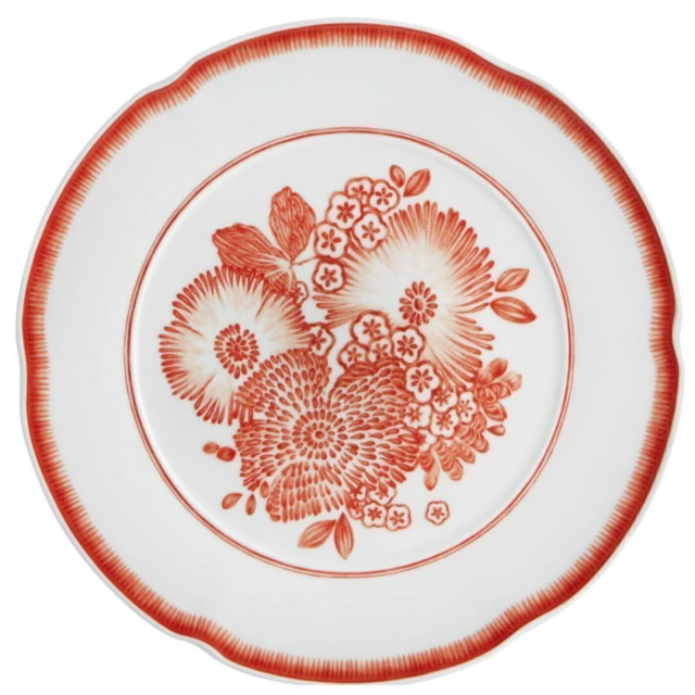 Prato Raso de Porcelana Coralina Vista Alegre 29cm 6 Peças